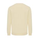 Bluza cu maneca lunga, la baza gatului, Casual, Unisex, iqoniq, 2410E21336, Bumbac, Galben crem, XXS