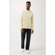   Bluza cu maneca lunga, la baza gatului, Casual, Unisex, iqoniq, 2410E21336, Bumbac, Galben crem, XXS