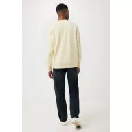   Bluza cu maneca lunga, la baza gatului, Casual, Unisex, iqoniq, 2410E21336, Bumbac, Galben crem, XXS