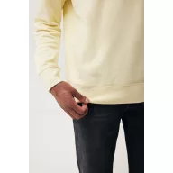   Bluza cu maneca lunga, la baza gatului, Casual, Unisex, iqoniq, 2410E21336, Bumbac, Galben crem, XXS