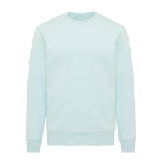 Bluza Unisex, 2502E10663, iqoniq, Bumbac, Albastru mint, XXL