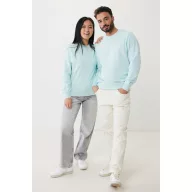 Bluza Unisex, 2502E10664, iqoniq, Bumbac, Albastru mint, XXS