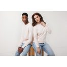 Bluza cu maneca lunga, la baza gatului, Casual, Unisex, iqoniq, 2410E21328, Bumbac, Roz cloud, XXS