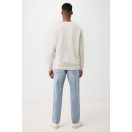 Bluza cu maneca lunga, la baza gatului, Casual, Unisex, iqoniq, 2410E21361, Bumbac, Crem, XXS