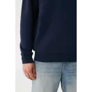 Bluza, iqoniq, 2610E16244, Unisex, Bumbac, Albastru Navy, 5XL