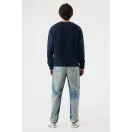 Bluza, iqoniq, 2610E16245, Unisex, Bumbac, Albastru Navy, L
