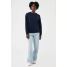 Bluza, iqoniq, 2610E16248, Unisex, Bumbac, Albastru Navy, XL