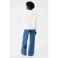 Bluza, iqoniq, 2610E16254, Unisex, Bumbac, Alb, 5XL