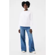 Bluza, iqoniq, 2610E16261, Unisex, Bumbac, Alb, XXS