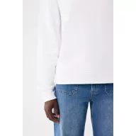 Bluza, iqoniq, 2610E16262, Unisex, Bumbac, Alb, 3XL