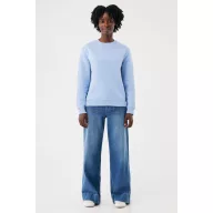 Bluza, iqoniq, 2610E16283, Unisex, Bumbac, Albastru Sky, XS