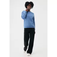 Bluza, iqoniq, 2610E16226, Unisex, Bumbac, Albastru Moon, M