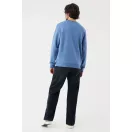 Bluza, iqoniq, 2610E16228, Unisex, Bumbac, Albastru Moon, XL