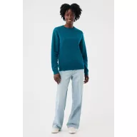   Bluza, iqoniq, 2610E16154, Unisex, Bumbac, Albastru Dark Teal, XL