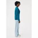 Bluza, iqoniq, 2610E16154, Unisex, Bumbac, Albastru Dark Teal, XL