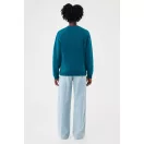 Bluza, iqoniq, 2610E16158, Unisex, Bumbac, Albastru Dark Teal, 3XL