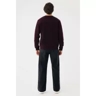 Bluza, iqoniq, 2610E16217, Unisex, Bumbac, Rosu Merlot, L
