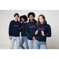   Hanorac cu gluga, Unisex, iqoniq, 2401E13618, Bumbac, Albastru navy, 4XL
