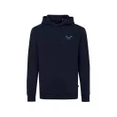 Hanorac cu gluga, Unisex, iqoniq, 2401E13618, Bumbac, Albastru navy, 4XL