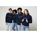 Hanorac cu gluga, Unisex, iqoniq, 2401E13619, Bumbac, Albastru navy, 5XL