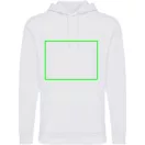 Hanorac cu gluga, unisex, 2509E17125, iqoniq, 66x47.5x1 cm, Bumbac, Alb, XXS