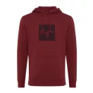 Hanorac cu gluga, unisex, 2509E17123, iqoniq, 66x47.5x1 cm, Bumbac, Burgundy, XXS