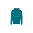 Hanorac cu gluga, 42FEB233115, Iqoniq Jasper, Bumbac, Unisex, Albastru Verdigris, XS