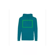   Hanorac cu gluga, 42FEB233115, Iqoniq Jasper, Bumbac, Unisex, Albastru Verdigris, XS