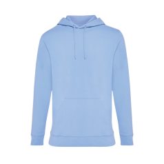   Hanorac cu gluga, Unisex, iqoniq, 2401E13653, Bumbac, Albastru sky, XXL