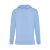 Hanorac cu gluga, Unisex, iqoniq, 2401E13653, Bumbac, Albastru sky, XXL
