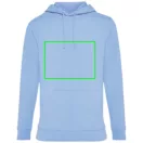 Hanorac cu gluga, unisex, 2509E17127, iqoniq, 66x47.5x1 cm, Bumbac, Albastru sky, XXS