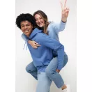 Hanorac cu gluga, unisex, 2509E17127, iqoniq, 66x47.5x1 cm, Bumbac, Albastru sky, XXS