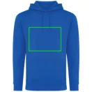 Hanorac cu gluga, Unisex, 2502E10097, iqoniq, Bumbac, Albastru royal, XXS