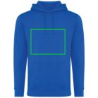Hanorac cu gluga, Unisex, 2502E10097, iqoniq, Bumbac, Albastru royal, XXS