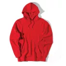Hanorac cu gluga, Unisex, iqoniq, 2401E13675, Bumbac, Rosu, 3XL