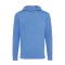 Hanorac cu gluga, Unisex, iqoniq, 2401E13682, Bumbac, Albastru heather, S