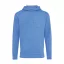 Hanorac cu gluga, Unisex, iqoniq, 2401E13685, Bumbac, Albastru heather, XXL