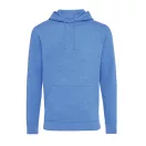 Hanorac cu gluga, Unisex, iqoniq, 2401E13685, Bumbac, Albastru heather, XXL