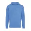 Hanorac cu gluga, unisex, 2509E17254, iqoniq, 66x47.5x1 cm, Bumbac, Albastru heather, XXS
