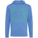 Hanorac cu gluga, unisex, 2509E17254, iqoniq, 66x47.5x1 cm, Bumbac, Albastru heather, XXS