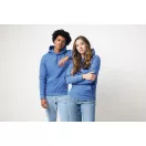 Hanorac cu gluga, unisex, 2509E17254, iqoniq, 66x47.5x1 cm, Bumbac, Albastru heather, XXS