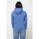 Hanorac cu gluga, unisex, 2509E17254, iqoniq, 66x47.5x1 cm, Bumbac, Albastru heather, XXS