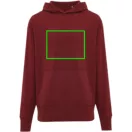 Hanorac cu gluga, Unisex, 2502E10341, iqoniq, Bumbac, Burgundy, 3XL