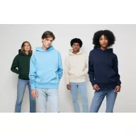   Hanorac cu gluga, casual, Unisex, iqoniq, 2410E18416, Bumbac, Crem natur, XXS