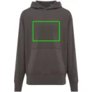 Hanorac cu gluga, Unisex, 2502E10329, iqoniq, Bumbac, Gri antracit, XL