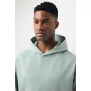 Hanorac cu gluga, casual, Unisex, iqoniq, 2410E18402, Bumbac, Verde ice, L