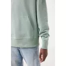 Hanorac cu gluga, casual, Unisex, iqoniq, 2410E18409, Bumbac, Verde ice, 3XL
