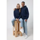Hanorac cu gluga, Unisex, iqoniq, 2401E13700, Poliester, Albastru navy, XL