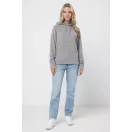 Hanorac cu gluga, Unisex, iqoniq, 2401E13718, Poliester, Gri storm, XXL