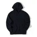 Hanorac cu gluga, Unisex, iqoniq, 2401E13726, Bumbac, Negru, XL